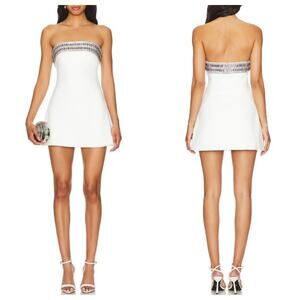 Retrofête Carmen Crystal Embellished Strapless Mini Dress S